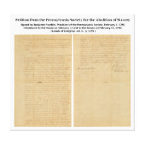 Petition from Pennsylvania Society for Abolition Stretched Canvas Print