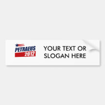 PETRAEUS 2012 BUMPER STICKERS