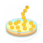Petri Dish Tower Round Stickers