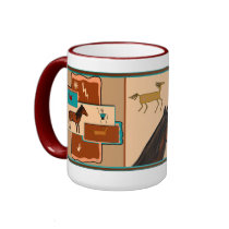 Petroglyph Horses mugs by ZiaSun Petroglyph Horses mugs