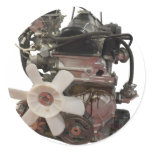 Petrol engine sticker