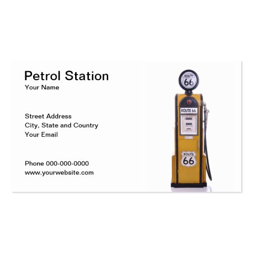 Petrol Station Business Card (front side)