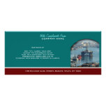 Petroleum customizable oil drilling rig watercolor custom rack cards