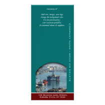 Petroleum customizable oil drilling rig watercolor rack cards