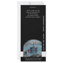 Petroleum customizable oil drilling rig watercolor personalized rack card