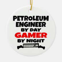 Petroleum Engineer Gamer Christmas Tree Ornament