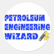 Petroleum Engineering Wizard Round Stickers