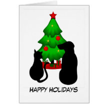 Pets Christmas Greeting Card
