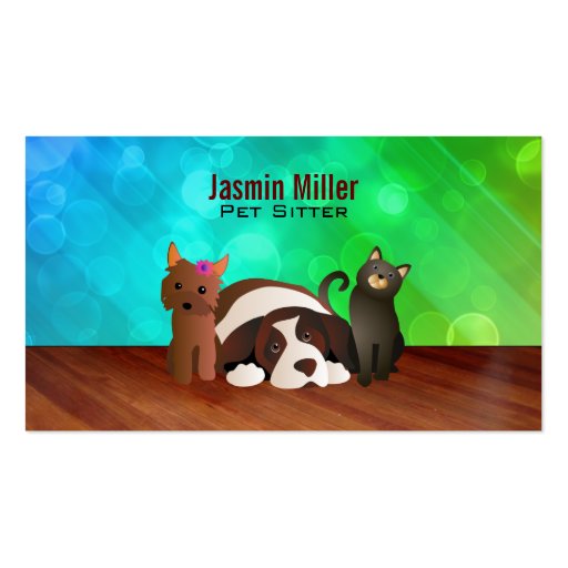 Pets Dogs and Cat Business Cards (front side)