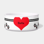 Pets Leave Footprints On Our Hearts Dog Food Bowl