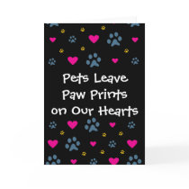 Pets Leave Paw Prints on Our Hearts Card