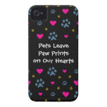 Pets Leave Paw Prints on Our Hearts iPhone 4 Cases