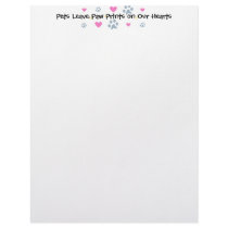 Pets Leave Paw Prints on Our Hearts Letterhead Design