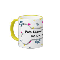 Pets Leave Paw Prints on Our Hearts Coffee Mugs