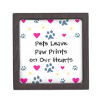 Pets Leave Paw Prints on Our Hearts Premium Keepsake Boxes