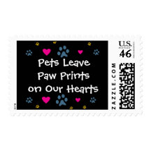 Pets Leave Paw Prints on Our Hearts Stamp