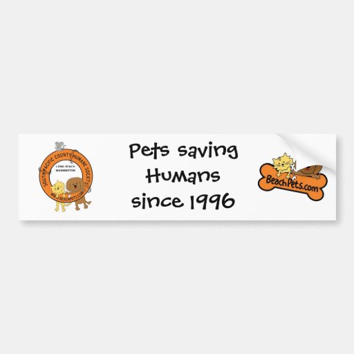 Pets Saving Humans Bumper Sticker