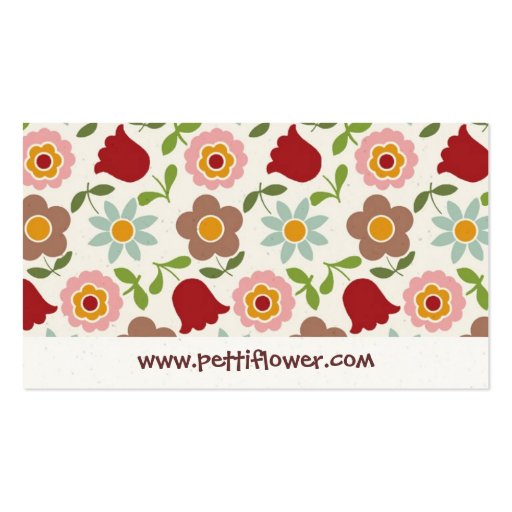 Petti Flower - Cream - Business Card (back side)