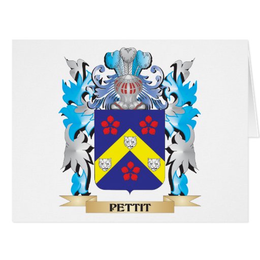 Pettit Coat of Arms Family Crest Card Zazzle