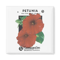 Petunia Fire Chief Dwarf Seed Packet, F. Lagomarsi magnets by vintagegiftmall Petunia Fire Chief Dwarf Seed Packet, F. Lagomarsi magnets