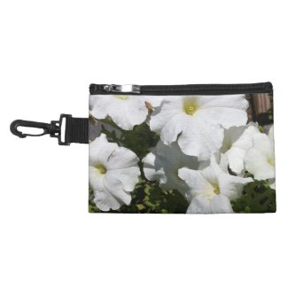 Petunia White Flower Accessories Bags