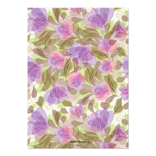 Petunias Floral Invitation