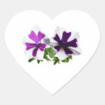 Petunias Standing Guard Heart Sticker