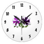 Petunias Standing Guard Wall Clocks