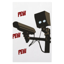 Pew Pew Pew Laser Radar Gun Robot Stationery Paper