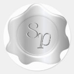 Pewter Envelope Seal stickers