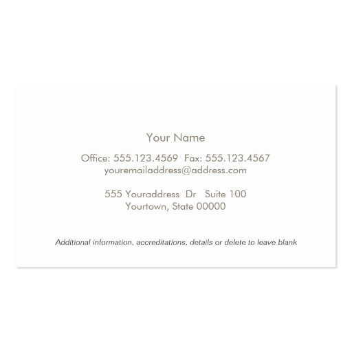 Pewter Foil and Faux Black Linen Look Boutique Business Card Template (back side)