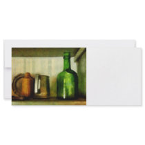 Pewter Mug And Green Bottle Custom Rack Card