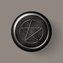 Pewter Style Pentacle Button
