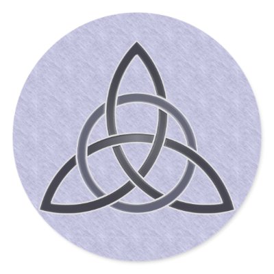 Pewter Trinity Knot Stickers by FogWeaver