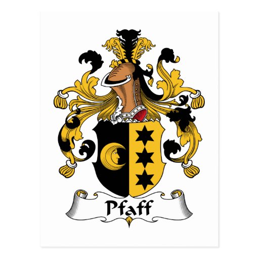 Pfaff Family Crest Postcard