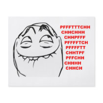 PFFTCH Laughing Rage Face Comic Meme Custom Flyer