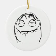PFFTCH Laughing Rage Face Comic Meme Christmas Tree Ornaments