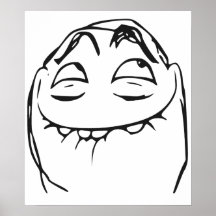 PFFTCH Laughing Rage Face Comic Meme Poster