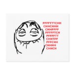 Pfftch Rage Face Post Card