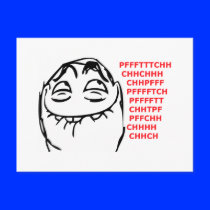 Pfftch Rage Face Post Card