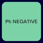 Ph Negative Medical Chart Labels stickers