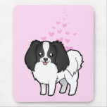 Phalene / Japanese Chin Love Mouse Pads