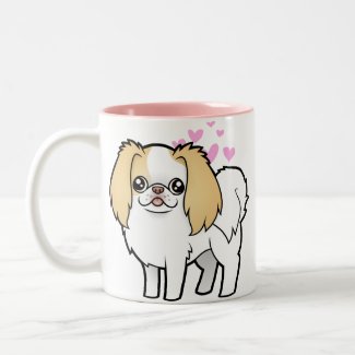 Lemon Japanese Chin Love Mug Cute Mis-marked Lemon Japanese Chin Love Hearts Pink Mug