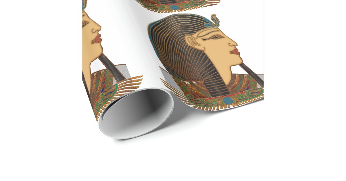 Pharaoh Egyptian Folk Art Wrapping Paper Zazzle