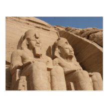 pharaohs de piedra tarjeta postal
