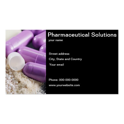 Pharmaceutical Solutions business card (front side)