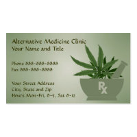 Pharmacist Alternative Medicine Marijuana Card Business Cards