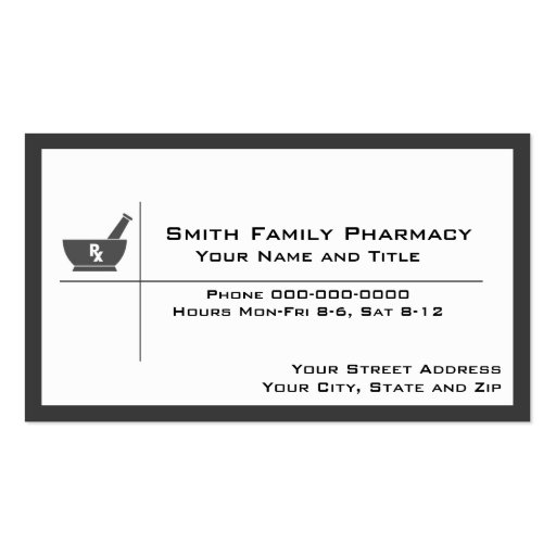 Pharmacist Business Card