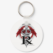 Pharmacist Caduceus keychains