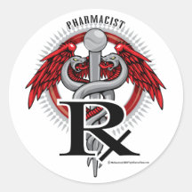 Pharmacist Caduceus Stickers